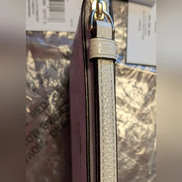 Coach Pebbled Leather Wallet /Wristlet Set in CHALK (White) - Picture 12 of 14